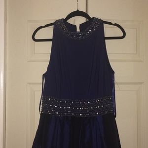 Blue Maxi Elegant Dress